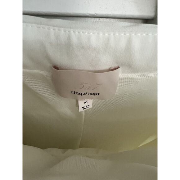 Cinq A Sept Vance Ruched Mini Dress Spaghetti Strap White Size 10 - Picture 9 of 9